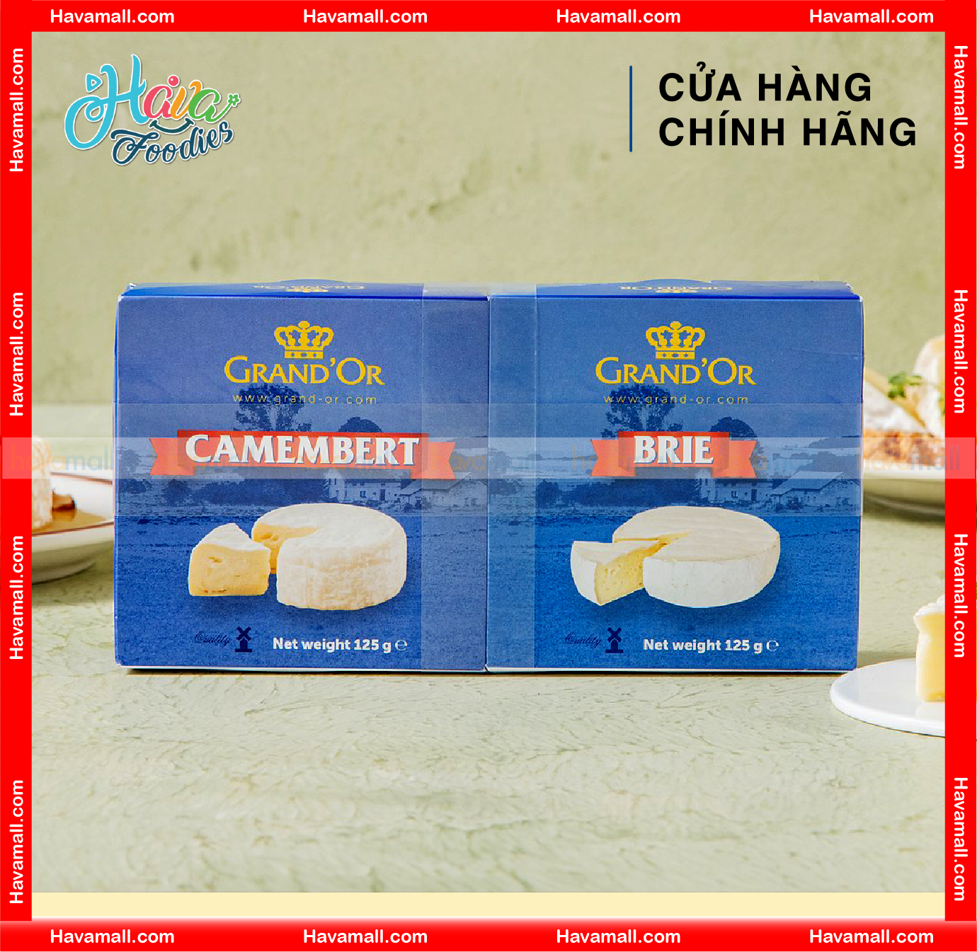 [HOÀN TIỀN MAX 10%] [CHỈ GIAO HỎA TỐC 2H TẠI HCM] Phô Mai Brie Grand’Or 125gr – Brie Cheese