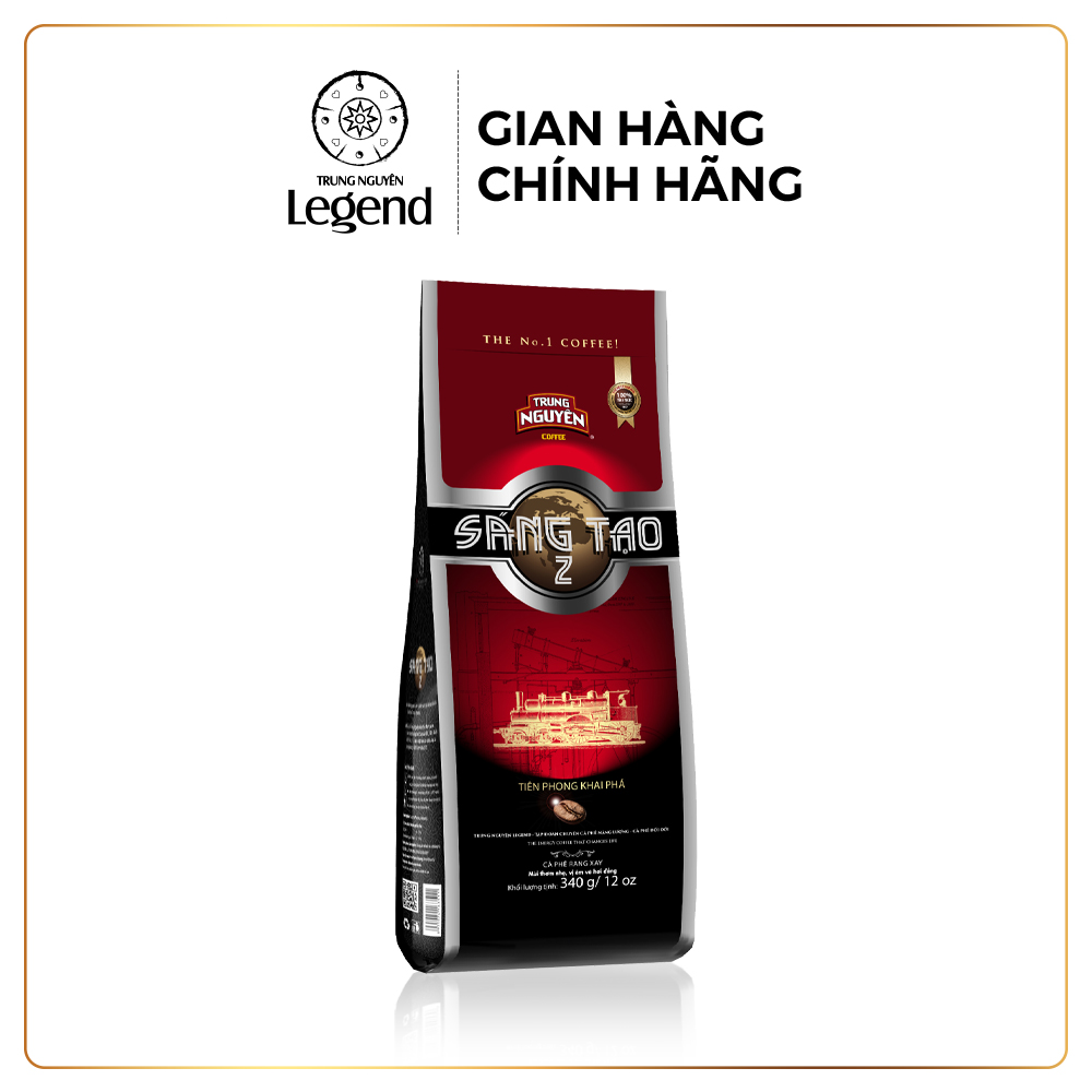Trung Nguyên Legend Cà Phê Rang Xay Sáng Tạo 2 - Gói 340gr - Cân Bằng Hạt Robusta và Arabica, Vị Êm Nhẹ