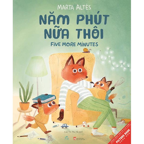 Sách tranh song ngữ - Năm phút nữa thôi - Dành cho bé từ 3-8 tuổi - Ehomebooks