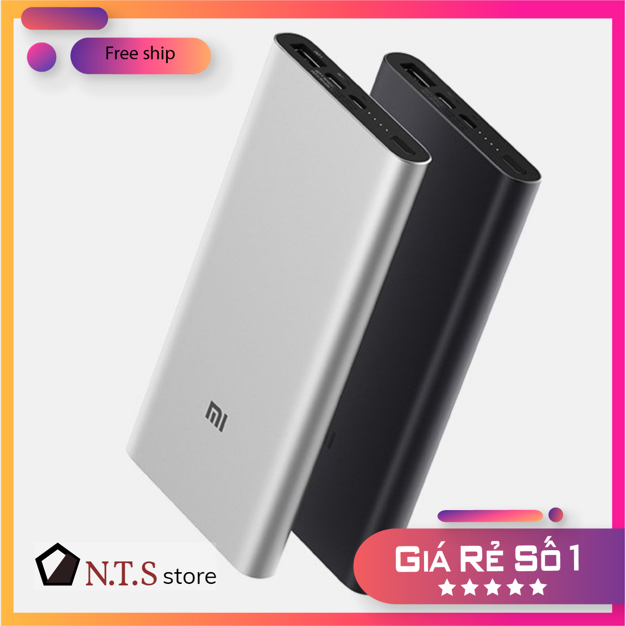 Sạc Dự Phòng Type C - Sạc Dự Phòng Xiaomi Gen 3 Pro 10000Mah - Hỗ Trợ Sạc Nhanh PD 18W Cho Iphone - Tặng Kèm Cáp