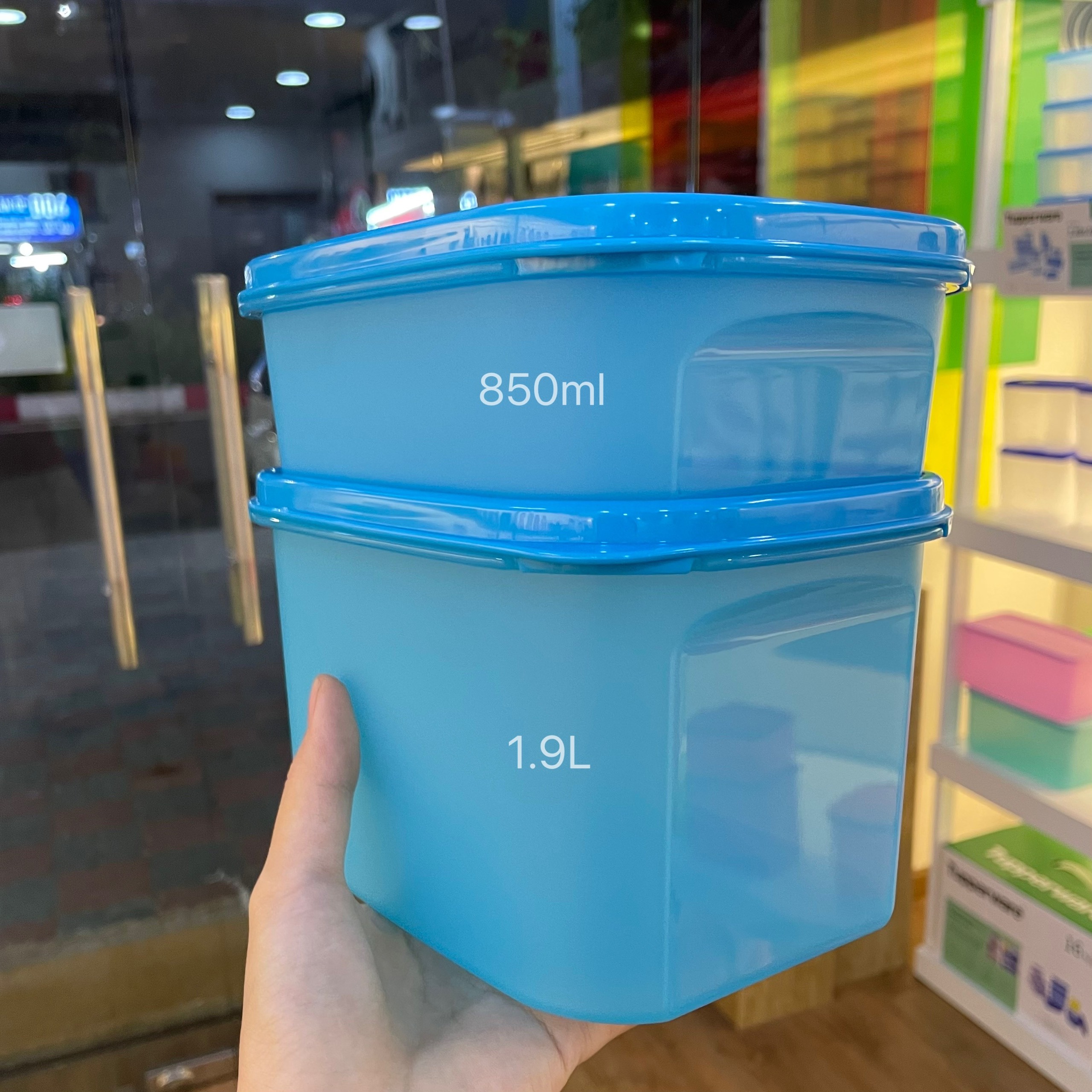 Hộp Trữ Mát Tupperware Colorful Rectangular Set 8 nhiều màu - Tupperware Mall Chợ Lớn