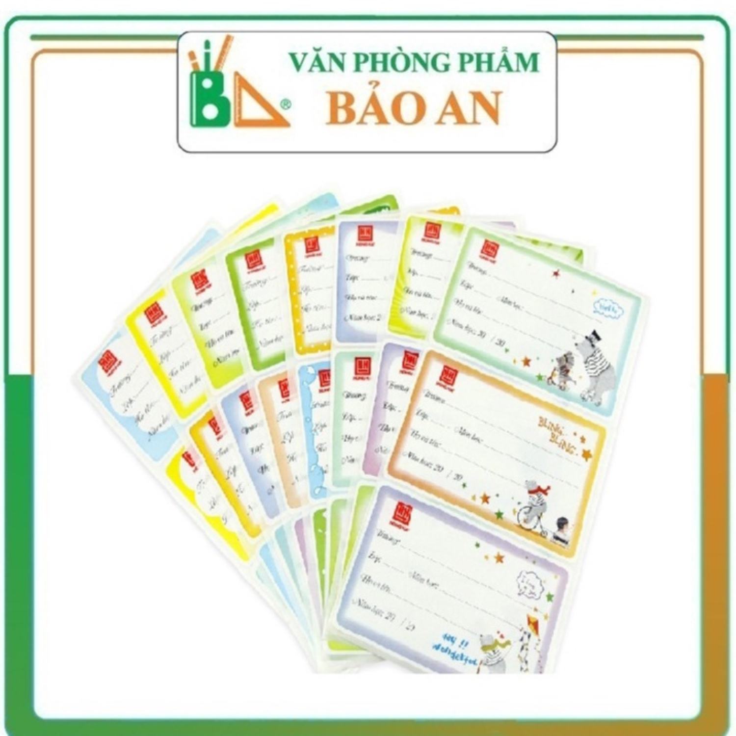 Nhãn vở cấp ii hồng hà 3478 - đóng gói 24 chiếc 1 tập