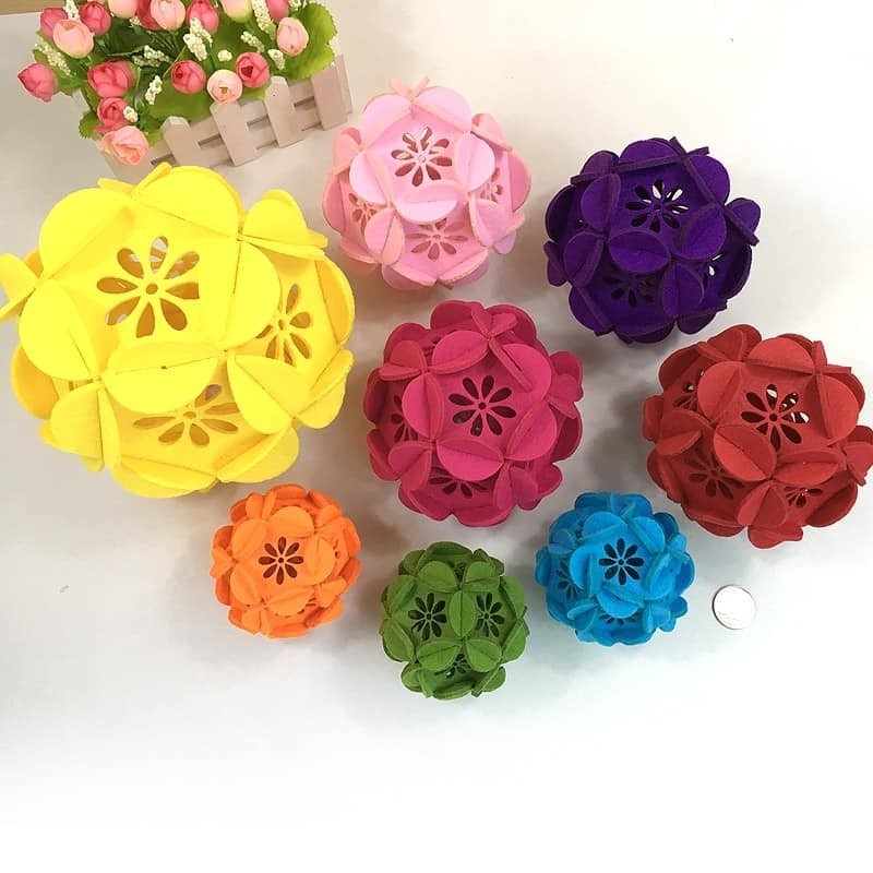 Cẩm tú cầu nỉ trang trí 17cm