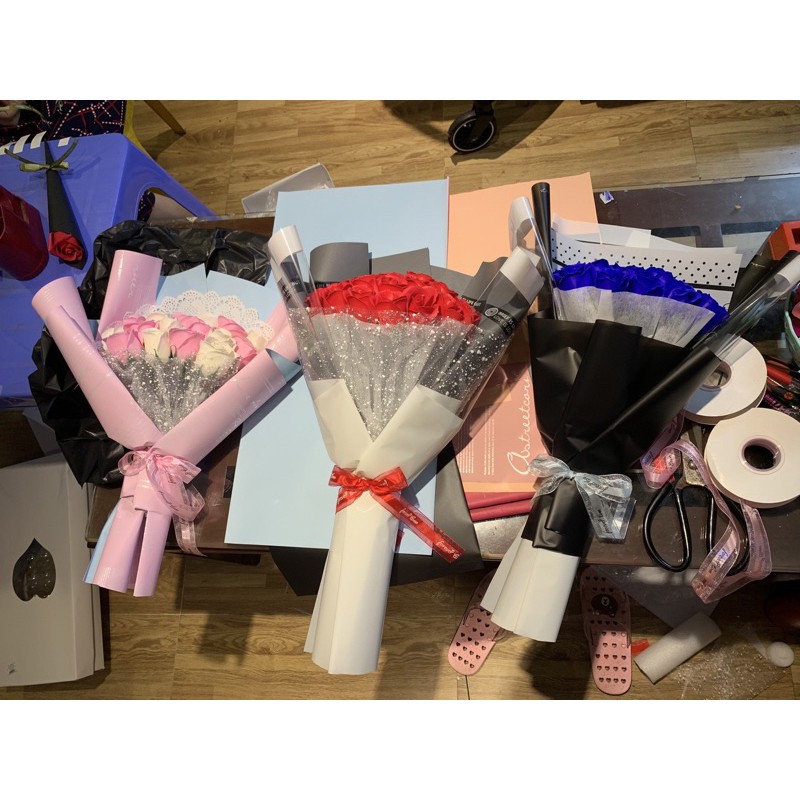 Hoa sáp bó 25 bông siêu chanh sả ❤️(giá sỉ)