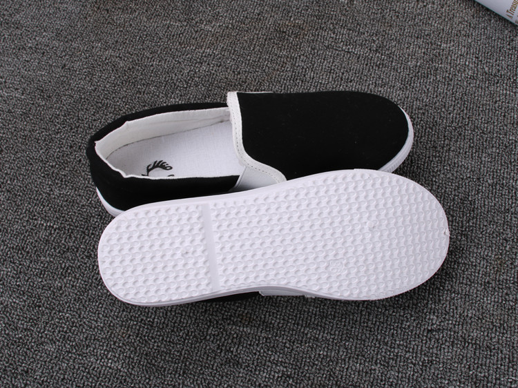 Giày lười nữ vải cotton cao 2p