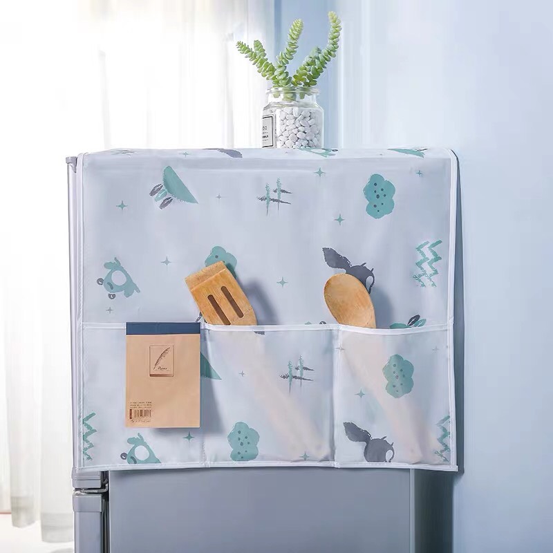 Tấm phủ tủ lạnh có túi bên cạnh, túi lót bề mặt trên tủ lạnh