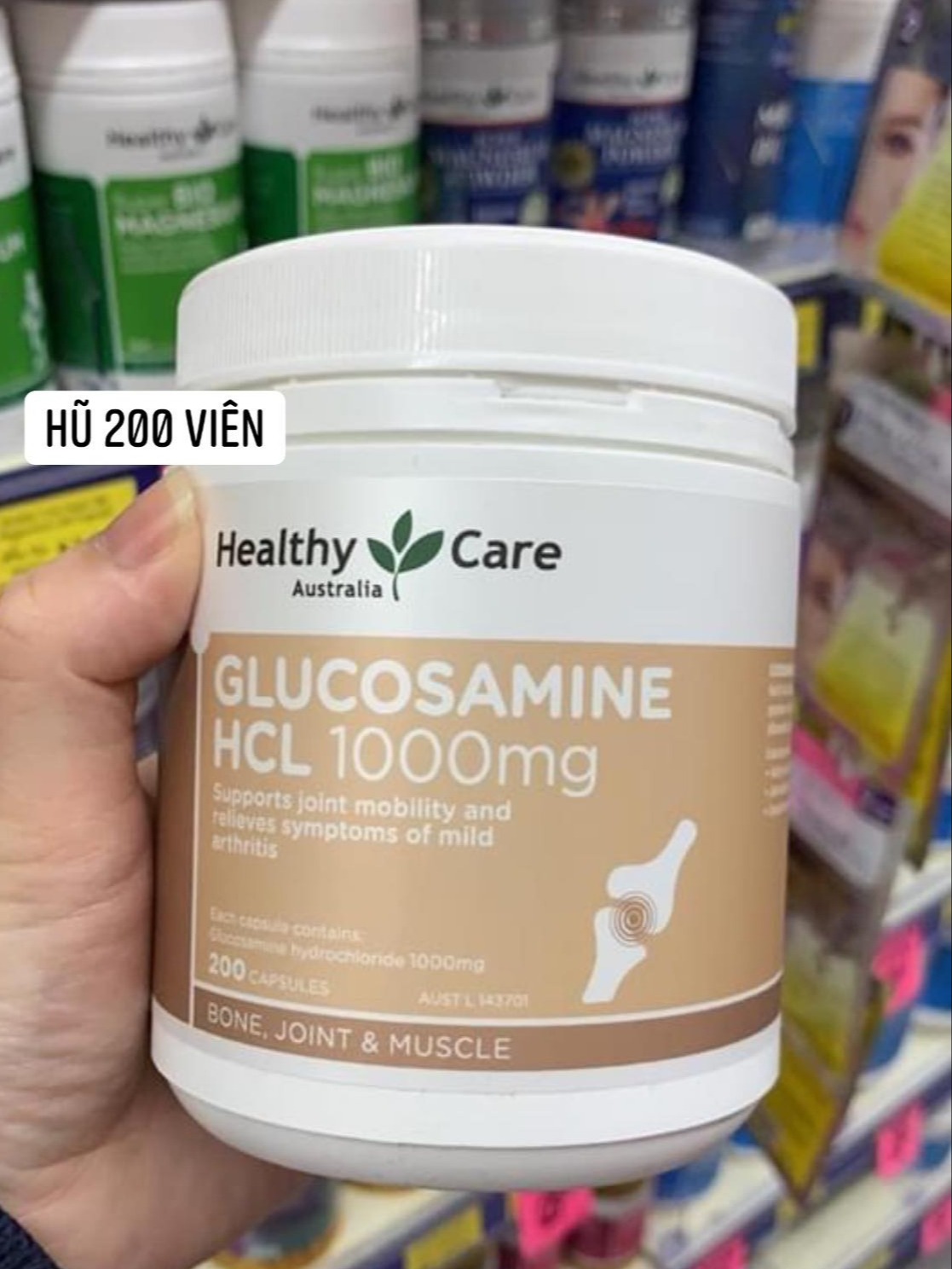 Glucosamin HCL Healthy care 1000mg 200 viên