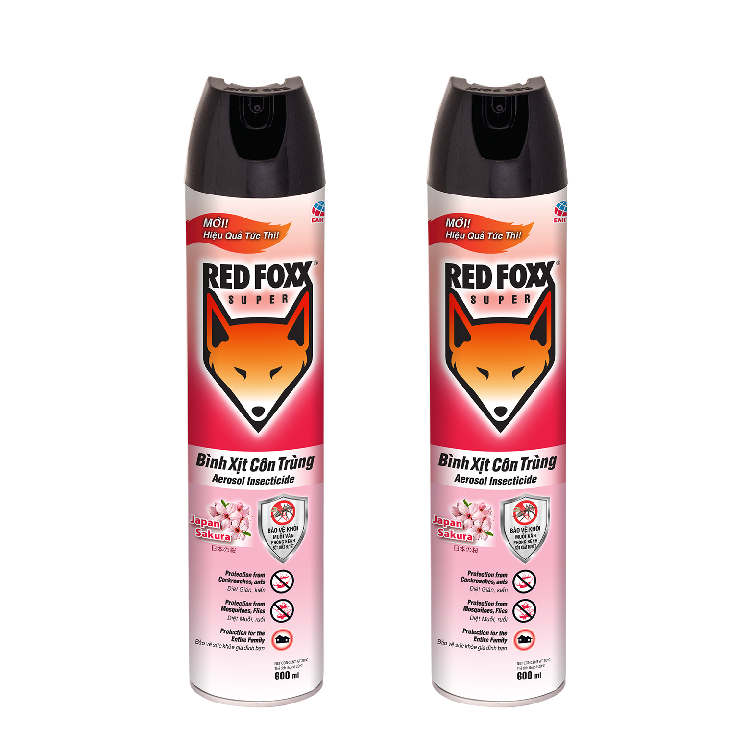 Bình xịt côn trùng RED FOXX 600ml - Hương Sakura