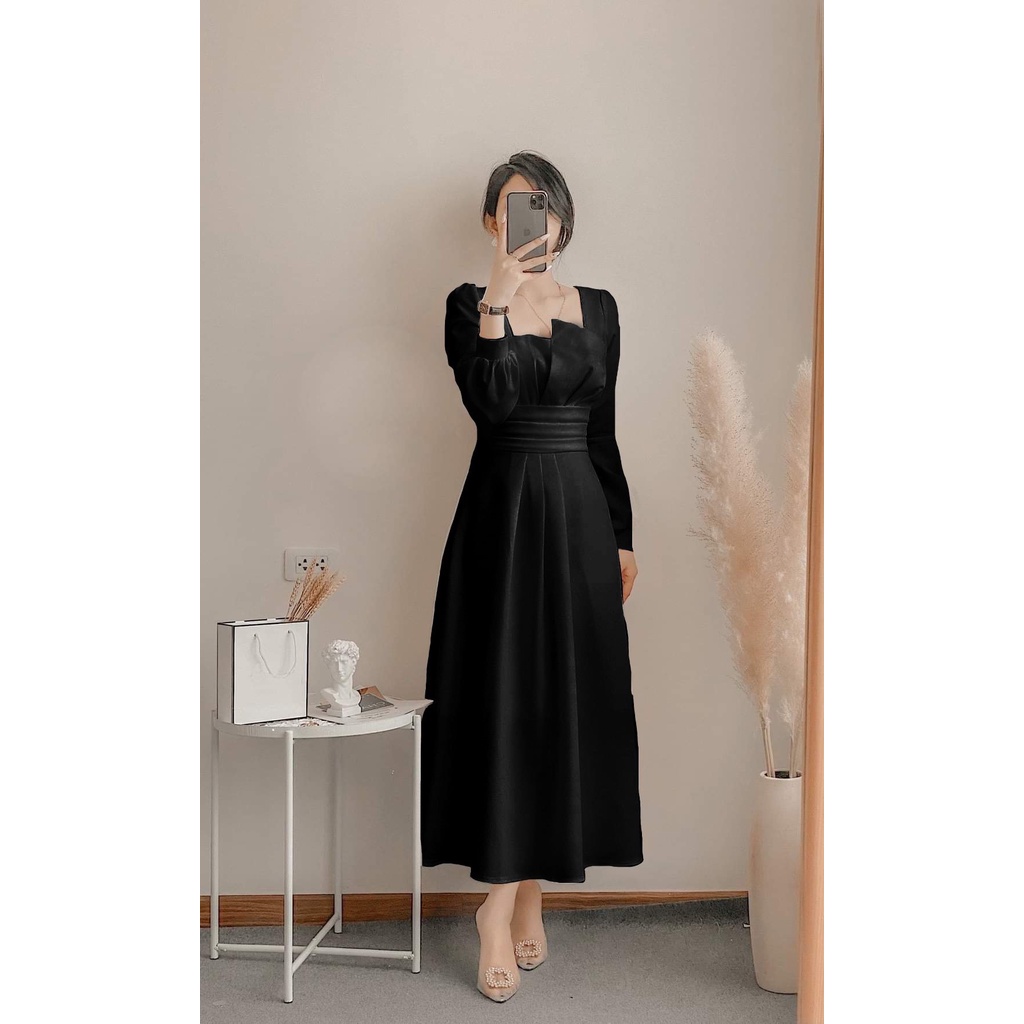 [FREESHIP] ĐẦM XẾP GẤP LY EO TAY DÀI BIGSIZE 50.90KG