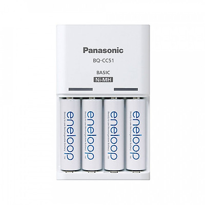 Bộ 4 Pin Sạc AA ENELOOP Kèm Sạc PANASONIC BQ-CC51C