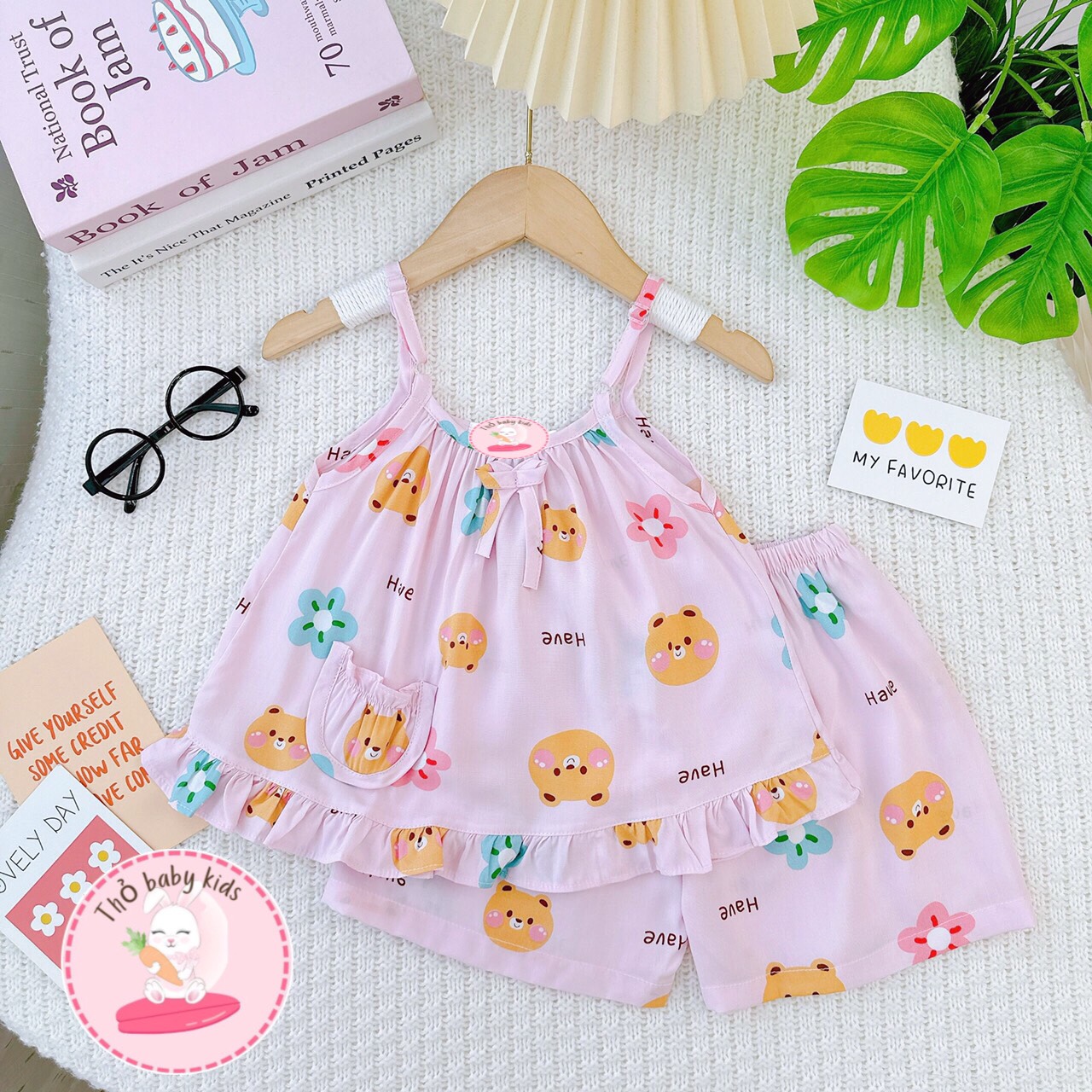 Bộ lanh bé gái đồ bộ tole bé gái thỏ baby kids