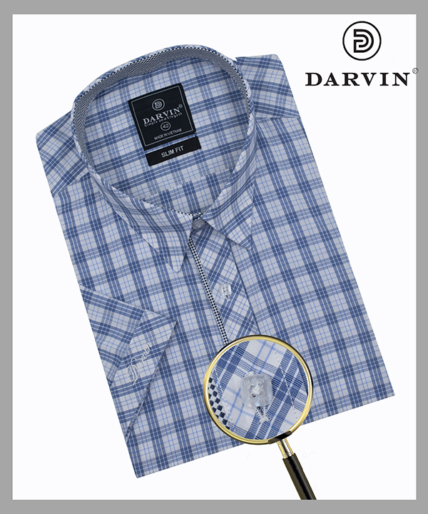 Áo sơ mi nam cộc tay ACA101 DARVIN