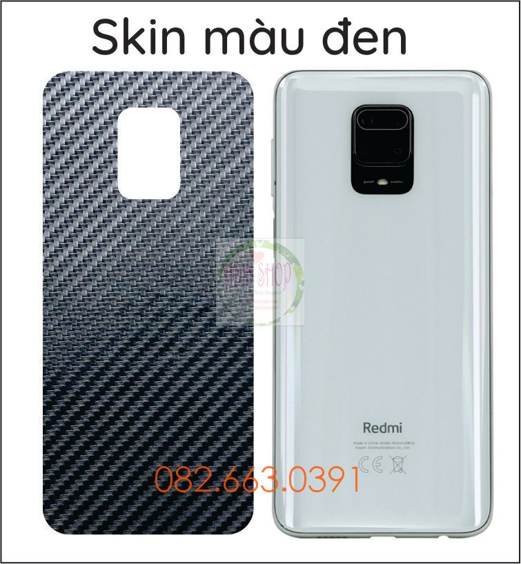 [HCM]Miếng dán mặt lưng skin carbon Xiaomi Redmi Note 9s / note 9 pro / note 9 promax / xm note 9