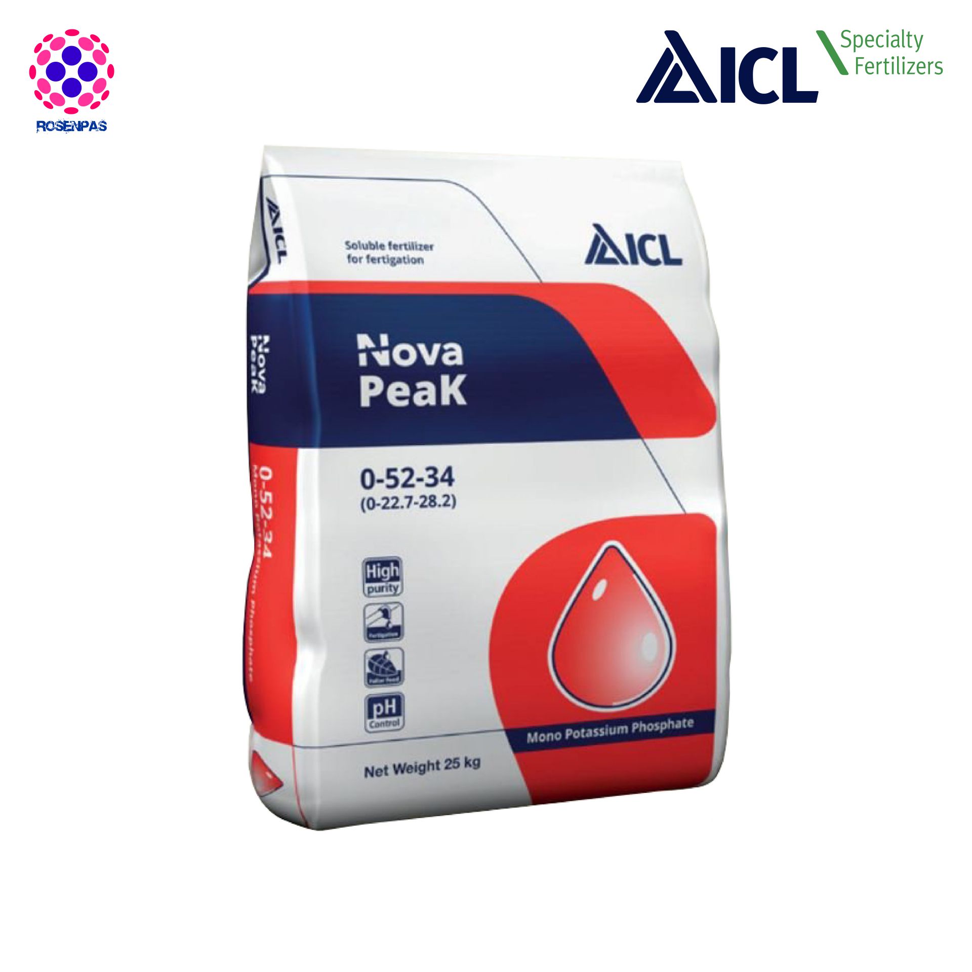 Phân bón ICL Nova Peak 0-52-34(MKP)