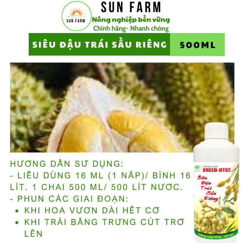 [mua 5 tặng 1] phân bón lá Siêu đậu trái sầu riêng 500ml