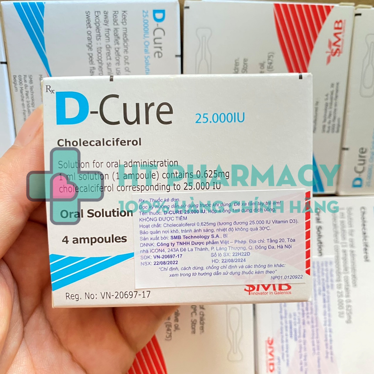 D-cure Vitamin D dcure hỗ trợ bổ sung Vitamin D thiếu hụt (hộp 4 ống)
