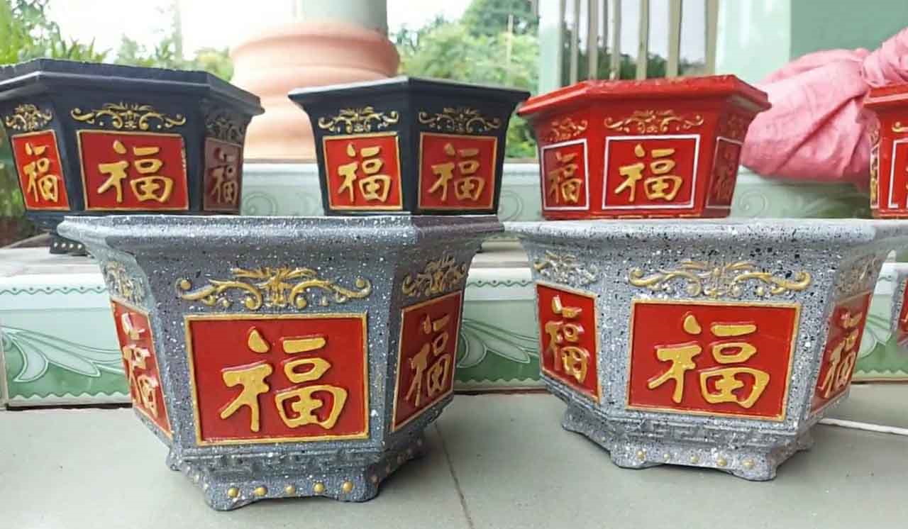 Khuôn Đúc Chậu Lục Giác 25 cm TQ
