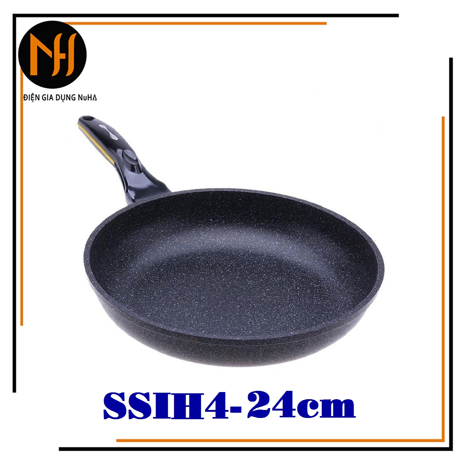 Chảo đá đáy từ chống dính CookWay SSIH4-24 size 24cmcạn lòng nhập khẩu hàn quốc, không kén bếp
