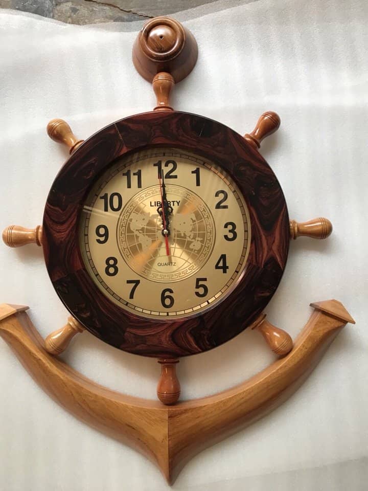 High-Quality 70cm Rosewood Anchor Clock for Home Decoration