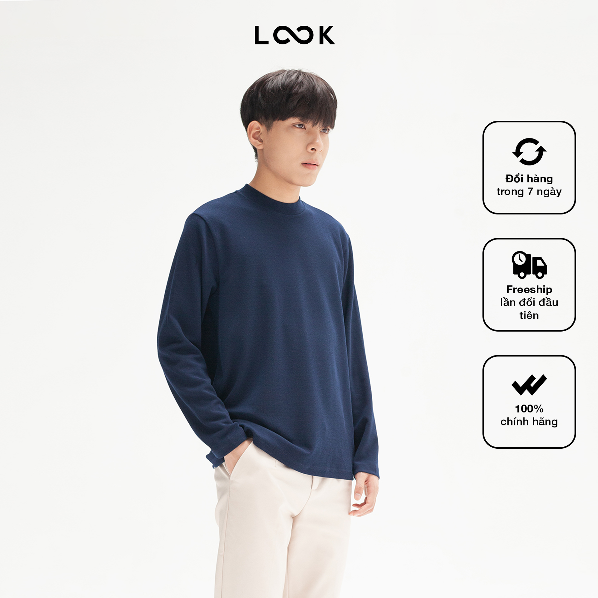 Áo nỉ dài tay LOOK Clever sweater