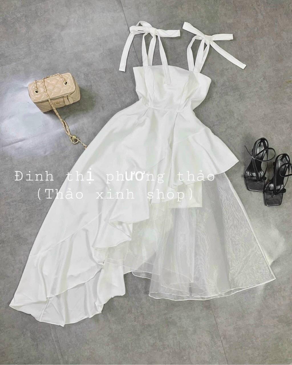 [HCM]HOT Đầm xòe 2S lụa phối voan kiếng 2 lớp cực sang chảnh ( Tặng kèm phụ kiện NB Jewerly )