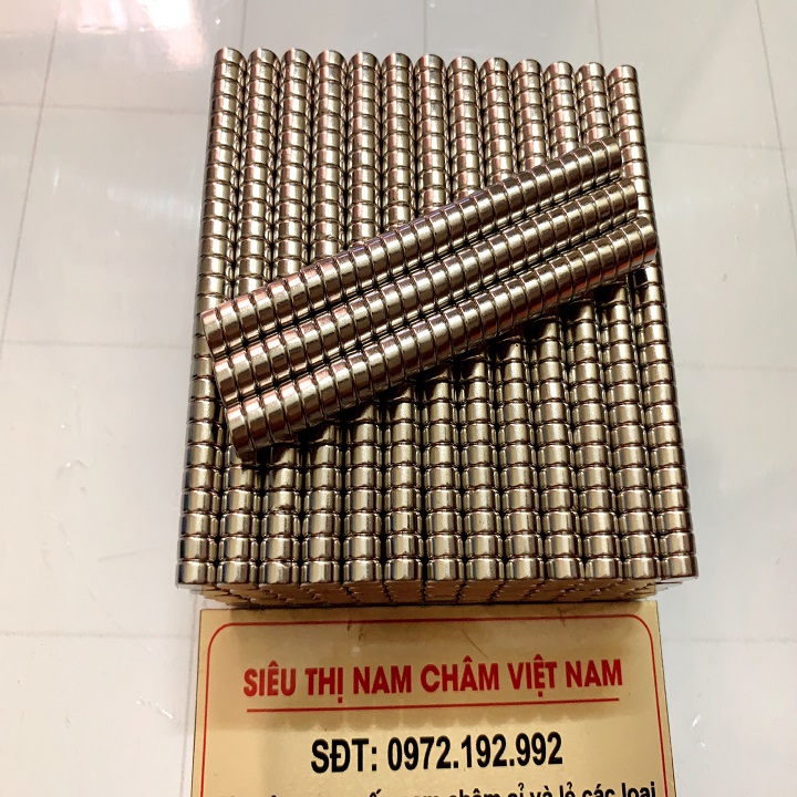 100 viên Nam châm 7x3mm ( nam châm vĩnh cửu)