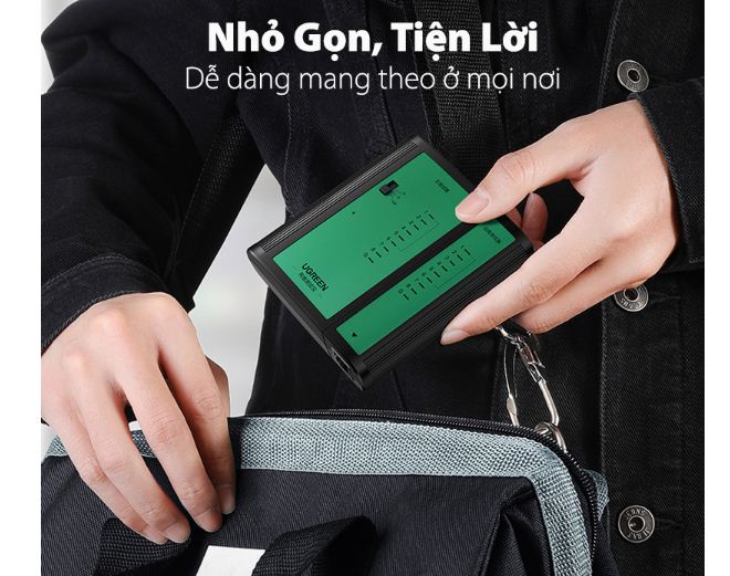 Bộ Test cáp mạng Ugreen 10950 (thích hợp cho cáp mạng RJ45,RJ11/12) Chính Hãng