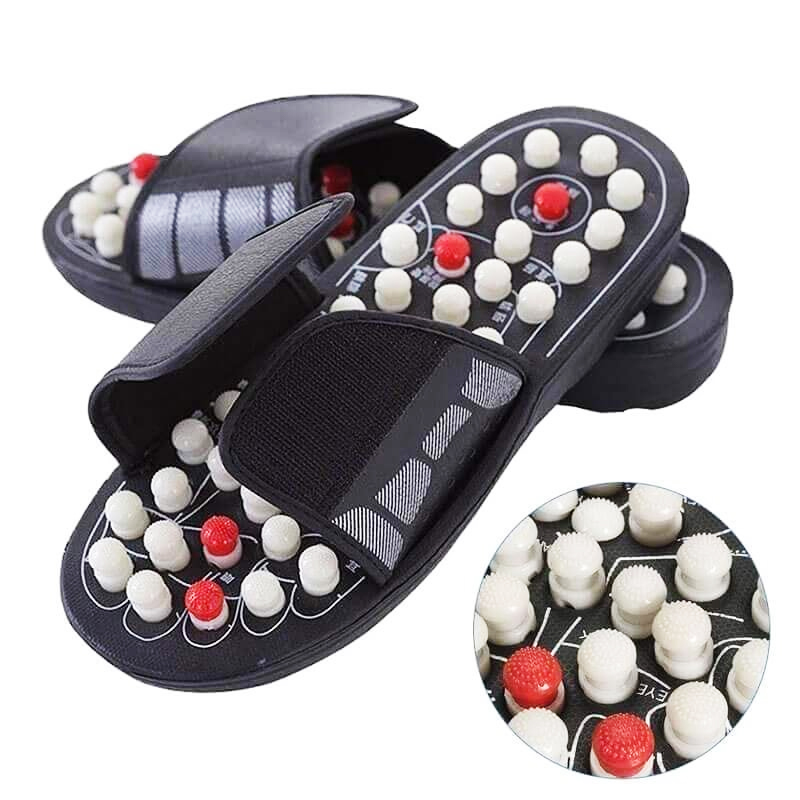 Menstrual foot massage slippers, unisex ulzzang slippers men and women's round toe blood circulation ultra-good stress relief, Korean massage slippers