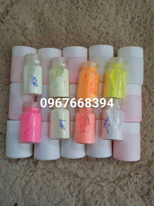 combo 3 lọ bột dạ quang tặng kèm sơn pha