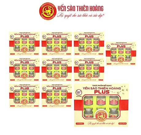 Combo 10 Hộp Yến Thiên Hoàng Plus 18%