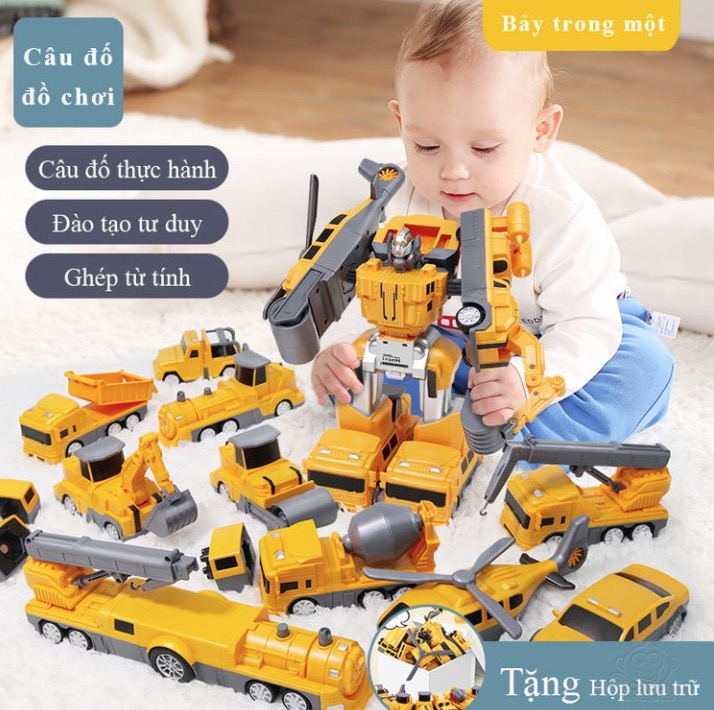 Bestmart - Bộ Robot mô hình Magnetic CITY ENGINEERING 21pcs