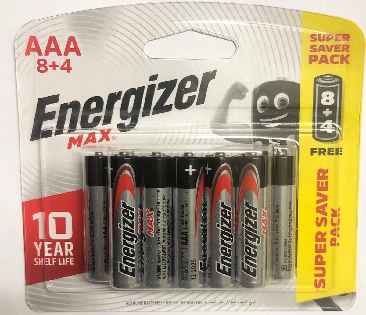 Pin Energizer Size AA Vỉ 12 Viên Cam Kết Chất Lượng
