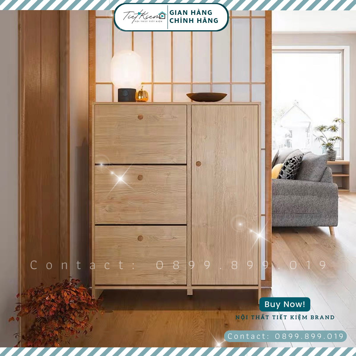 Tủ để giày thông minh gỗ KG017