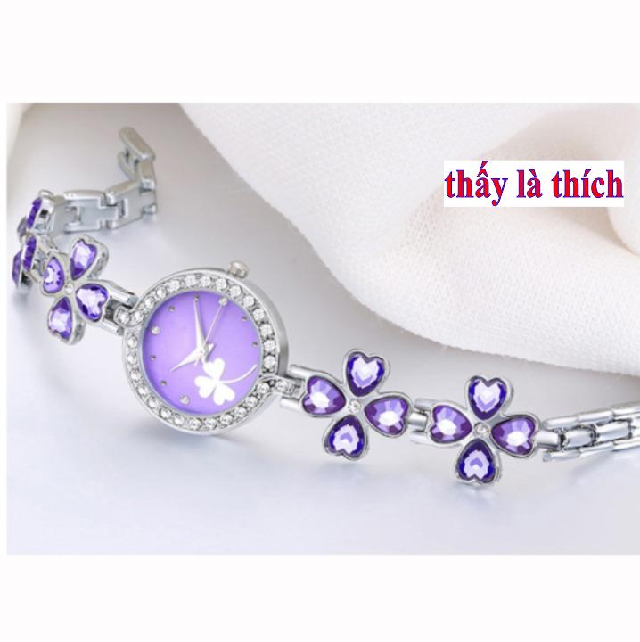 Đồng hồ lắc tay cỏ 4 lá may mắn