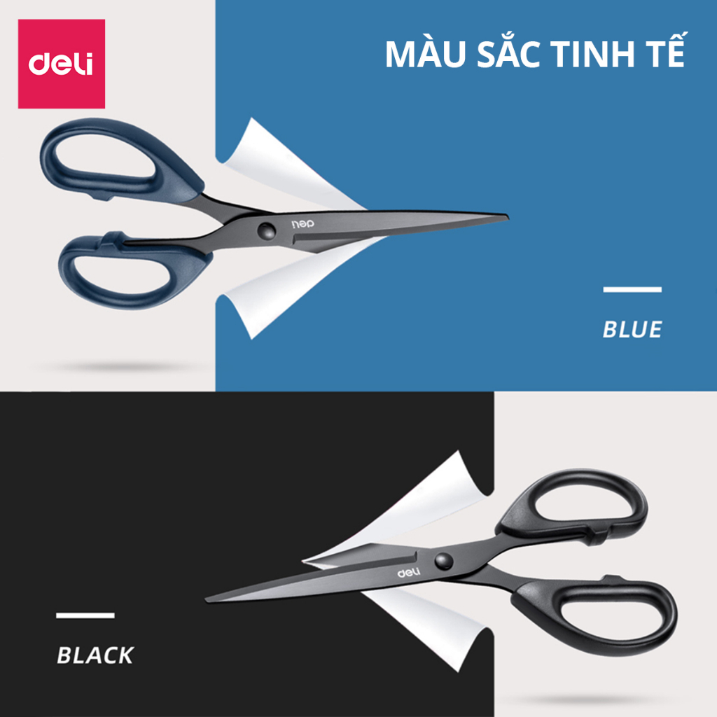 Kéo 210mm Deli, Đen/Đỏ - 1 chiếc - E6010