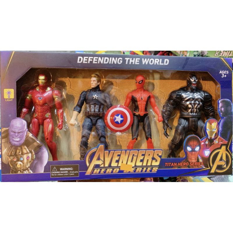 Bộ 4 siêu anh hùng Avengers 15cm