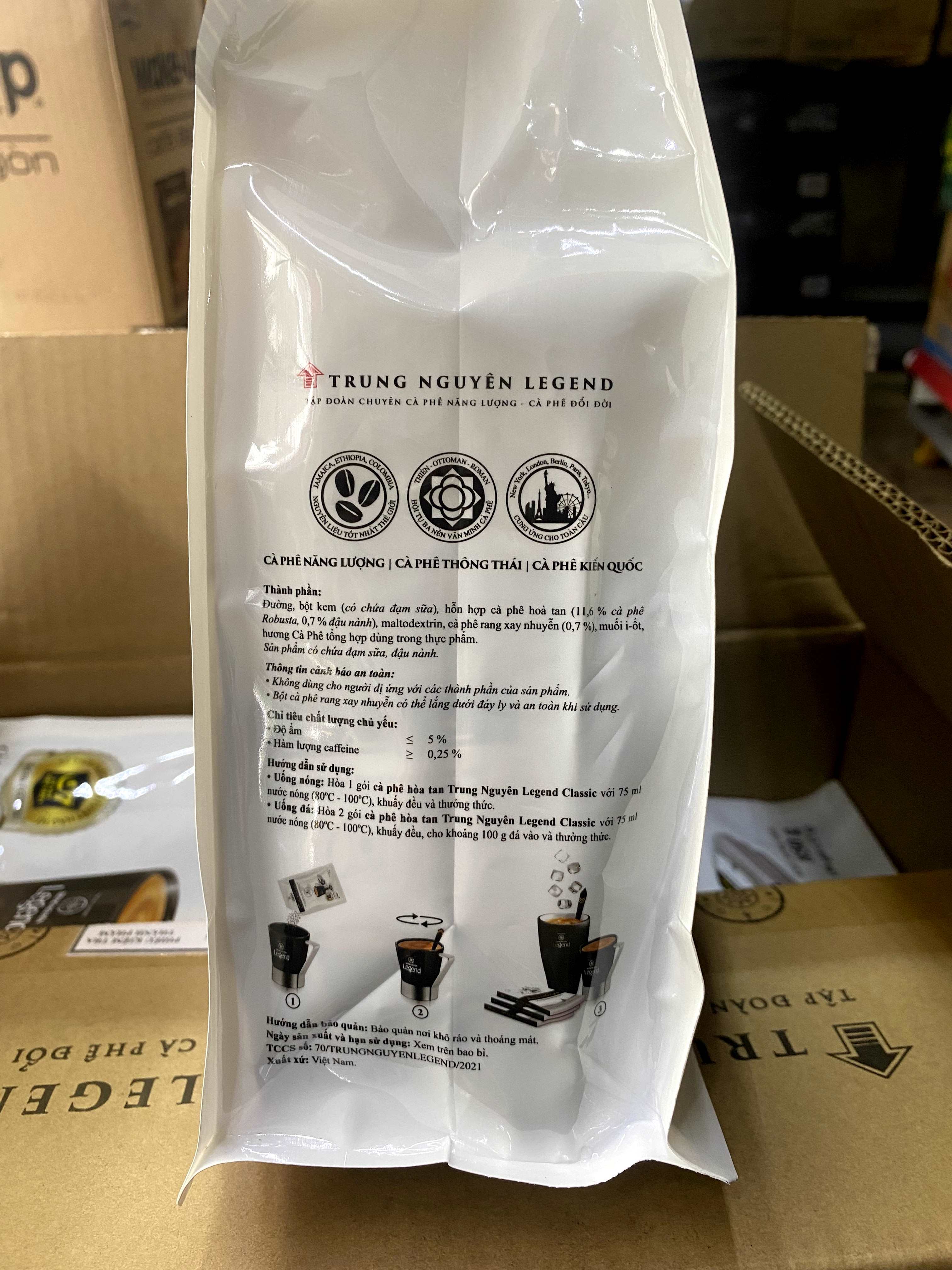 Cà Phê Hòa Tan Legend Classic Trung Nguyên 850g(50 gói x 17g)