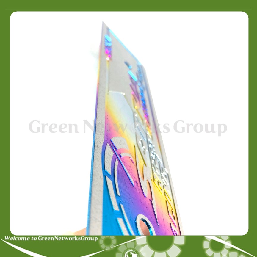 Bảng tên titanium trang trí xe Satria Greennetworks