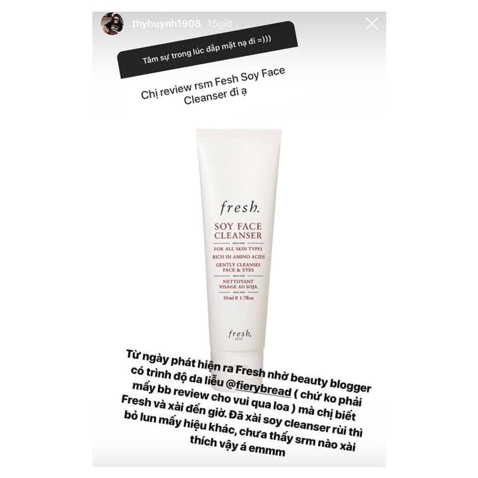 [ Mini 20ml ] Sữa rửa mặt Fresh Soy Face Cleanser