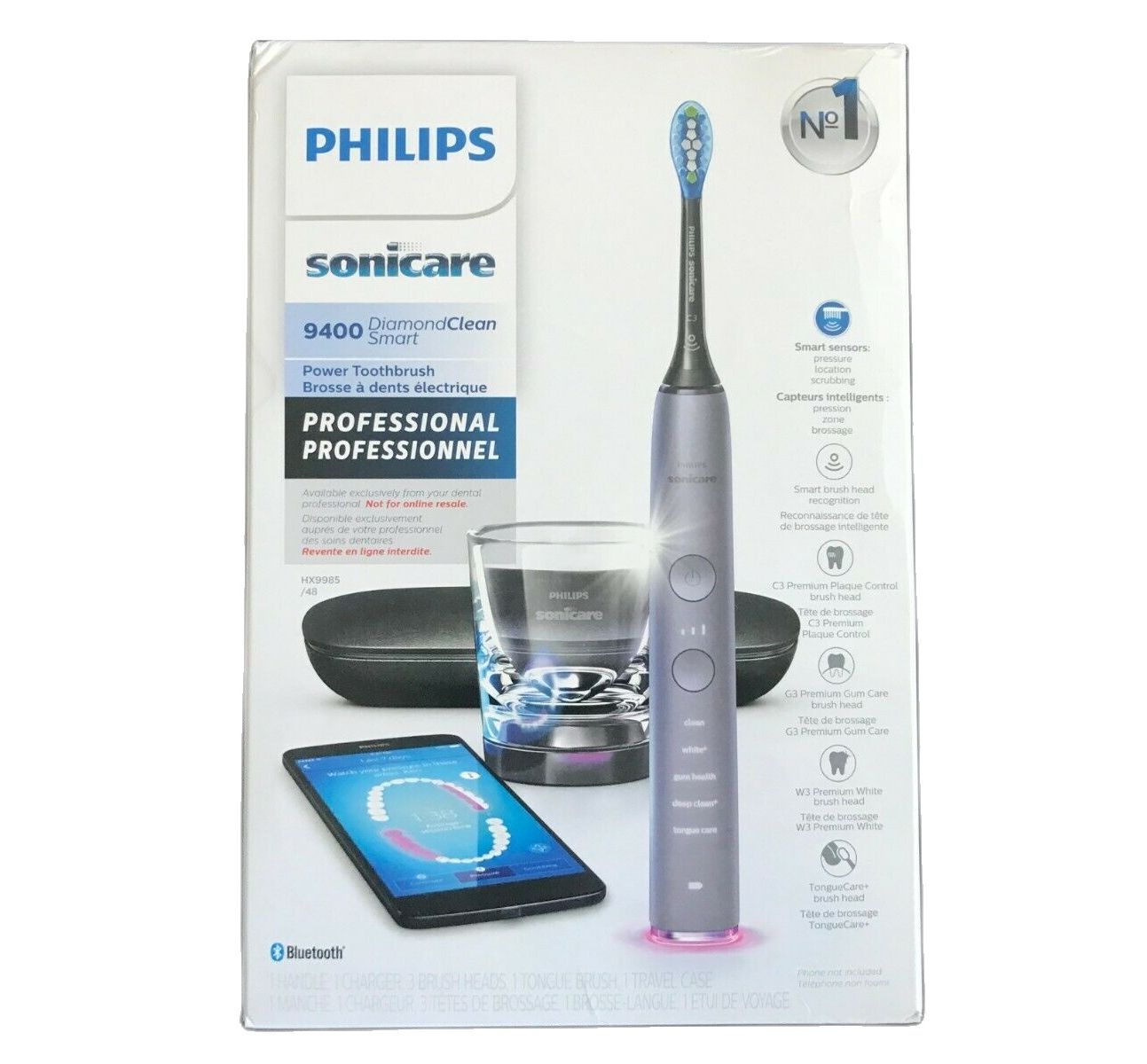 [Trả góp 0%]Bàn chải đánh răng Philips Sonicare 9400 Diamond Clean Smart