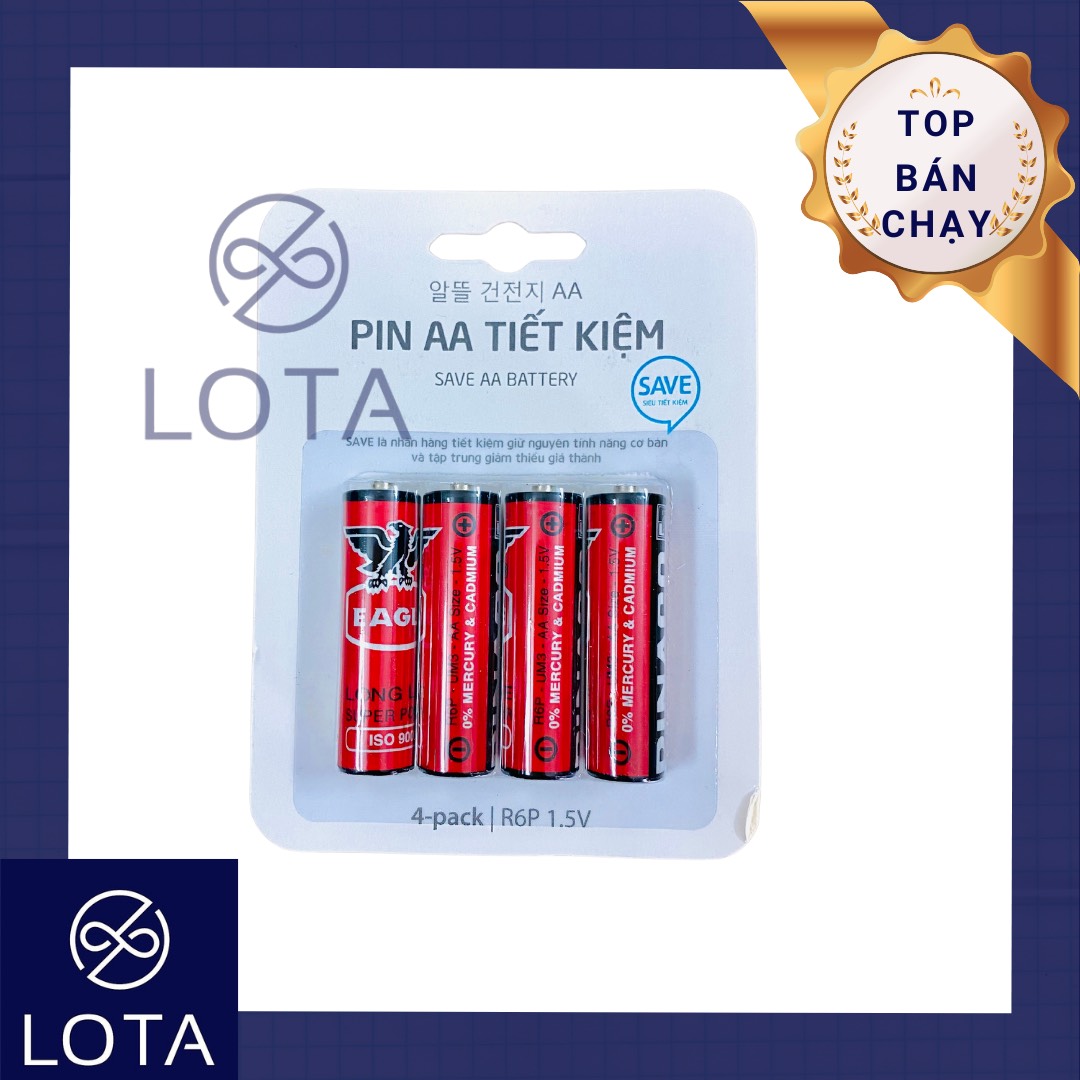 VỈ 4 VIÊN PIN AA SIÊU TIẾT KIỆM PINACO