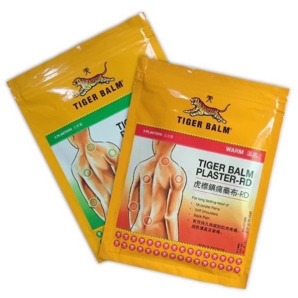 Miếng dán đau lưng nhức mỏi Tiger Balm Thái Lan - Tiger Balm Medicated Plaster-Cool & Warm