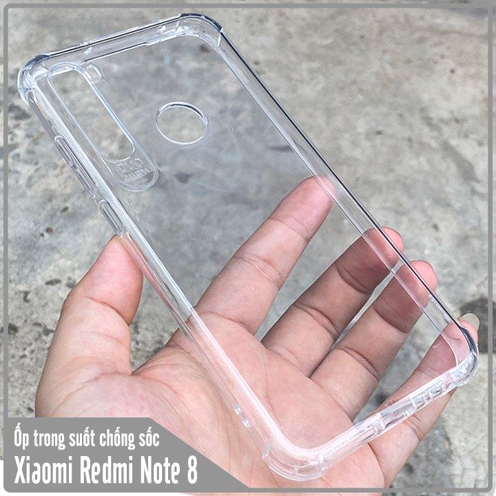 Ốp lưng cho Xiaomi Redmi Note 8 trong suốt chống sốc 6D