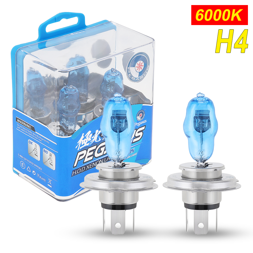 2pcs H4 100W White Light Super Bright Car Headlight HOD Xenon Halogen Lamp - intl