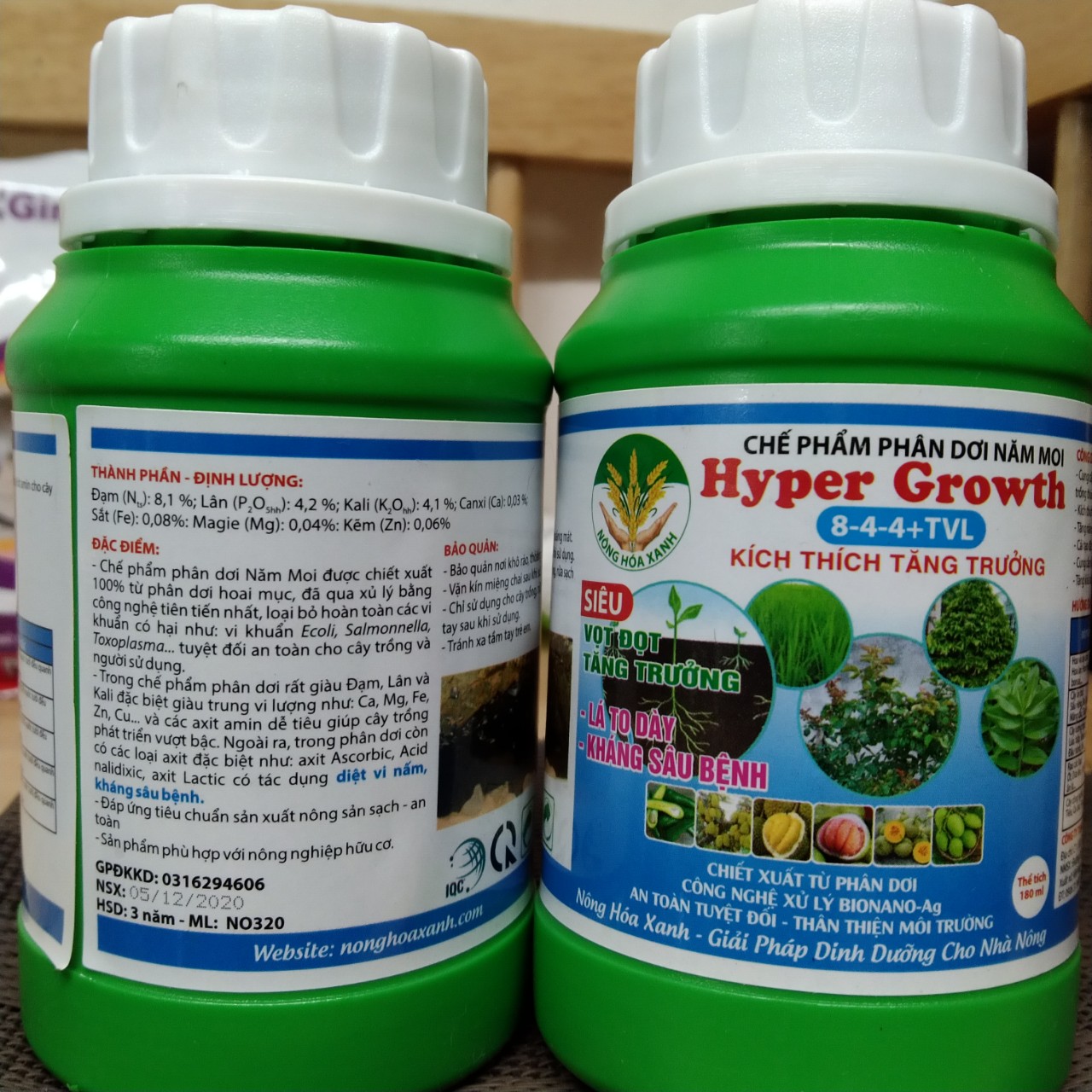 Phân dơi dạng nước Hyper Growth 180ml Kích rễ - Bung đọt - Lớn trái