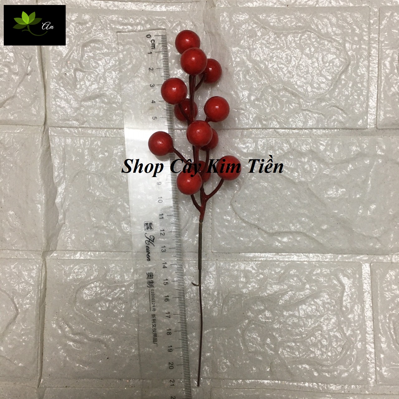 Đào đông chùm 12 quả ( quả 14mm)  dùng trong trang trí