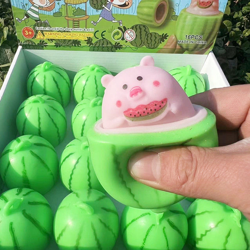Đồ chơi bóp dẻo Squishy Lợn dưa hấu