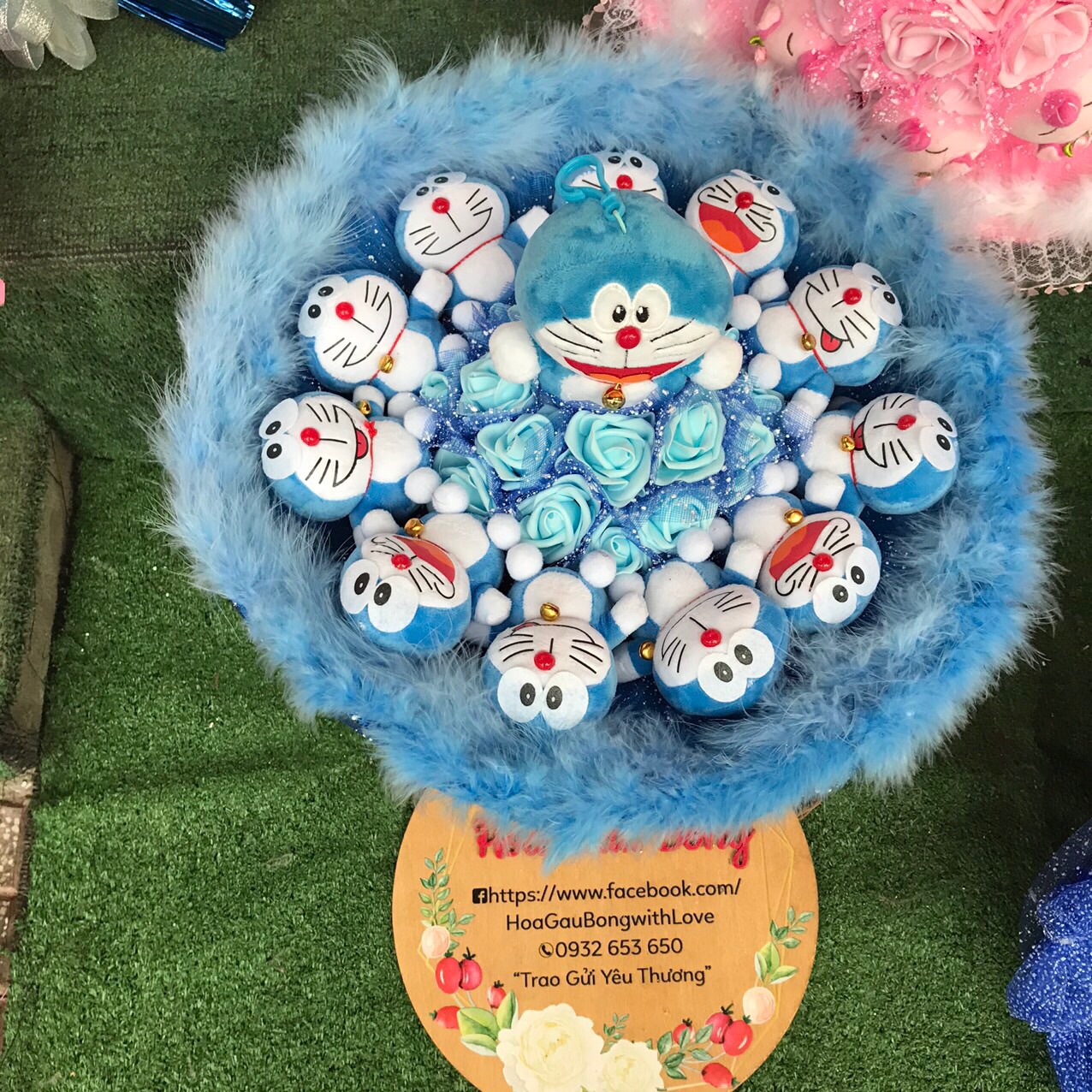Hoa gấu bông Đôremon