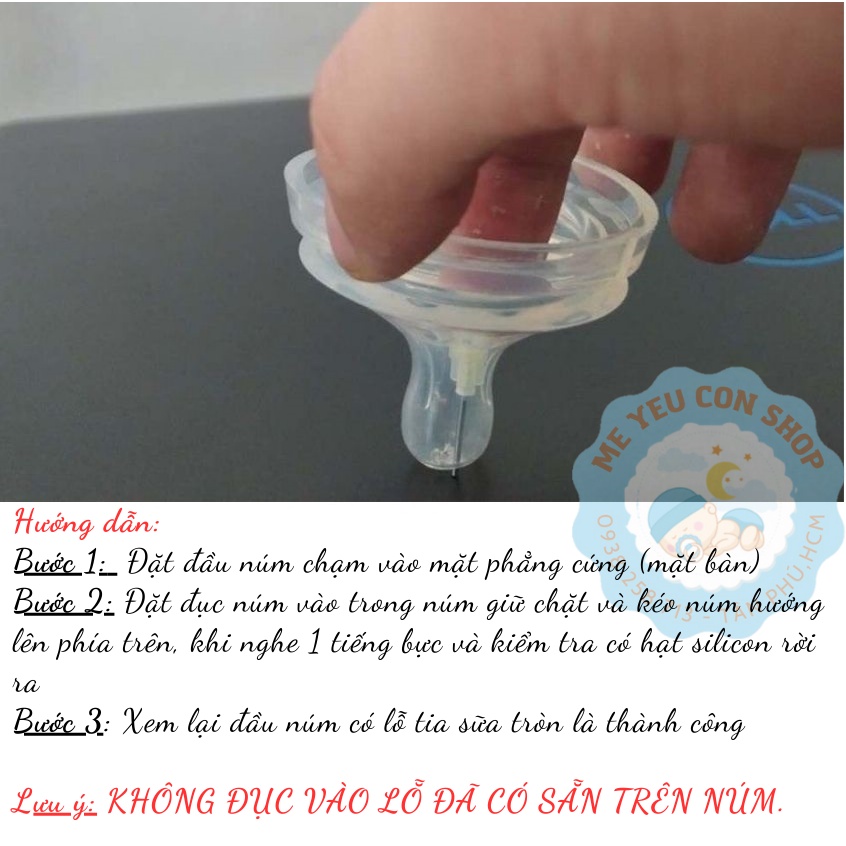 Đồ dùng Đục Lỗ Núm Ty, Dập Lỗ nhiều size núm cho bé