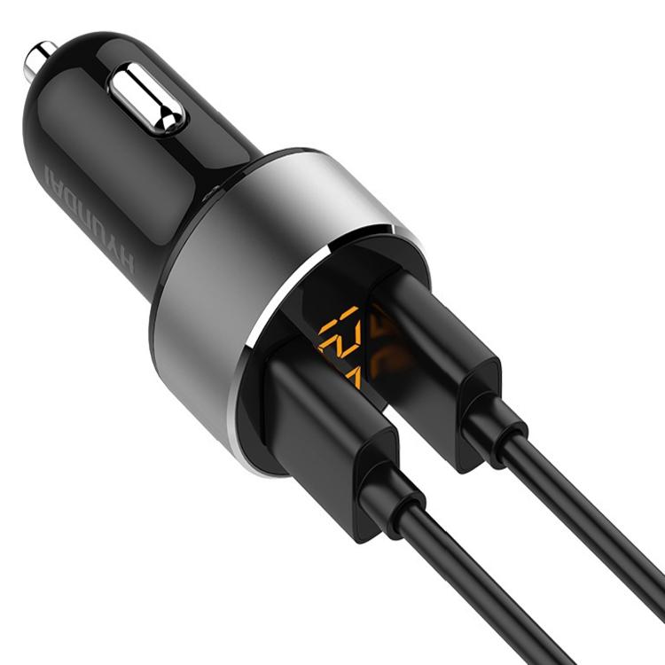 Tẩu Sạc, Củ Sạc Đa Năng Trên Xe Hơi Xe Ô Tô Chia 2 Cổng USB Màn Hình LED Hiển Thị Điện Áp
